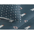 thumbnail image 3 of Ambesonne Lighthouse Quilted Coverlet 3 Pcs, Nautical Themed Form, Queen Size, Dark Sky Blue White and Ruby, 3 of 4