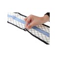 thumbnail image 4 of INSPIRE CHIC Women Fashion Printed Skinny Long Scarves, Satin Silky Black White Neckerchief Ribbon Headband 57.1x5.1" Checks Stripes, 4 of 6