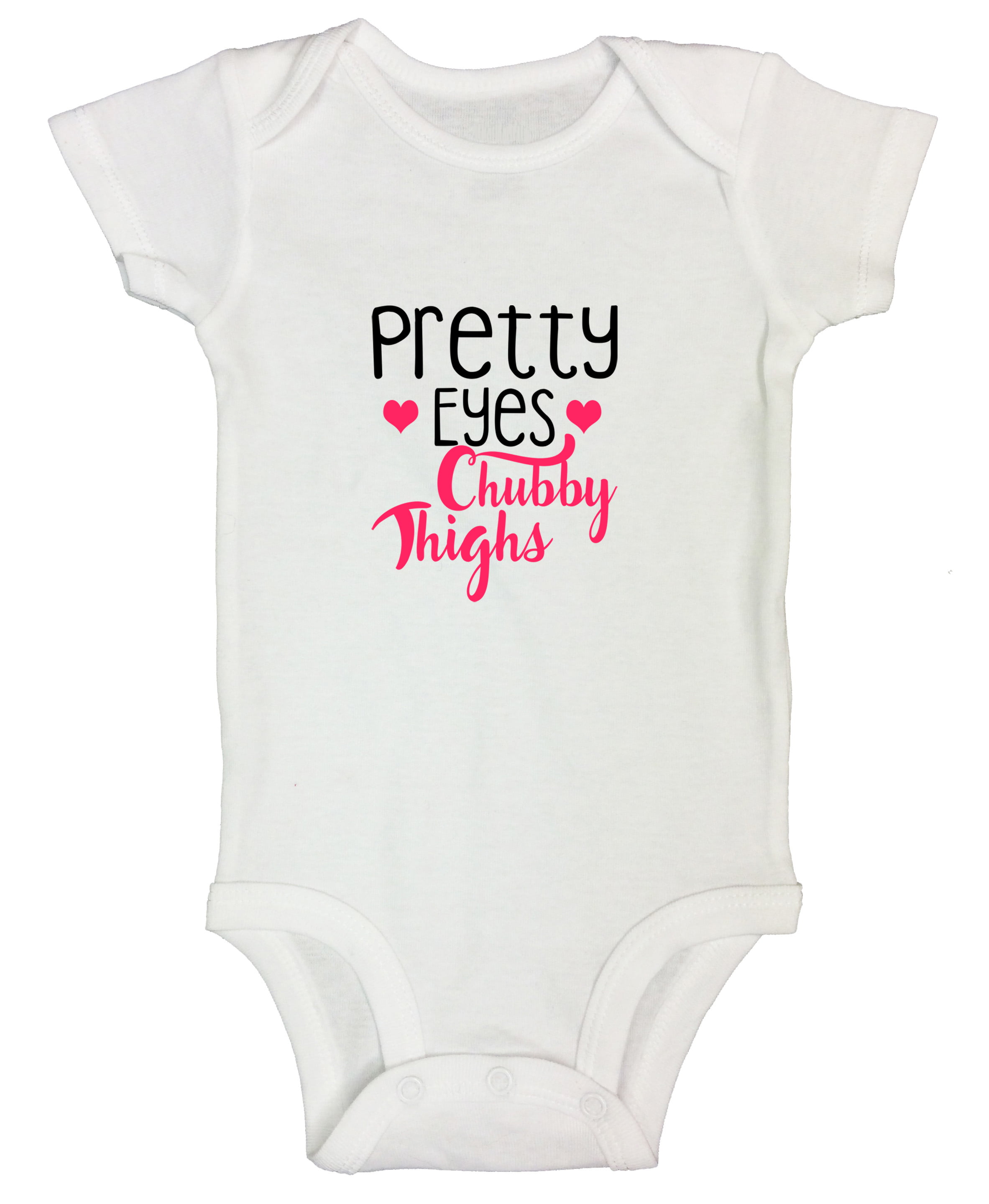 Pretty Eyes and Chubby Thighs Infant Bodysuit; Infant Creeper