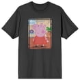 thumbnail image 4 of Peppa Pig Eye Roll Adult Charcoal Crew Neck Short Sleeve T-shirt - XXL, 4 of 7