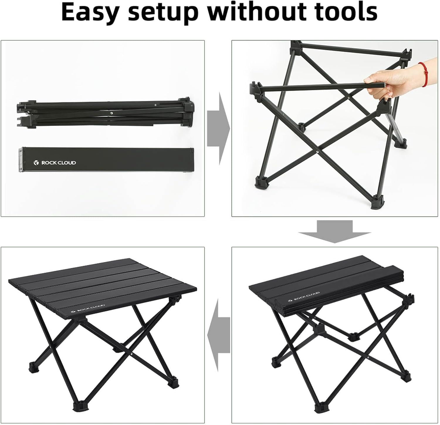 Ultralight Folding Camping Table, Aerospace Aluminum Backpacking Table with Detachable 600D Poly Storage Bag, Upgraded Nylon Hinges Supports 60 LBS for Hiking Fishing Picnic Beach