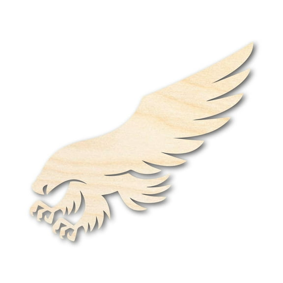 Unfinished Wood Hawk Mascot Shape 14" / 1/2"