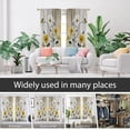 thumbnail image 4 of Yellow Floral Window Curtain Rustic Country Flower White Daisy Sunflower Butterfly Abstract Black Grey Leaves Living Room Bedroom Window Drapes Treatment Fabric 1 Pair, 42" W x 63" L, Vintage, 4 of 6