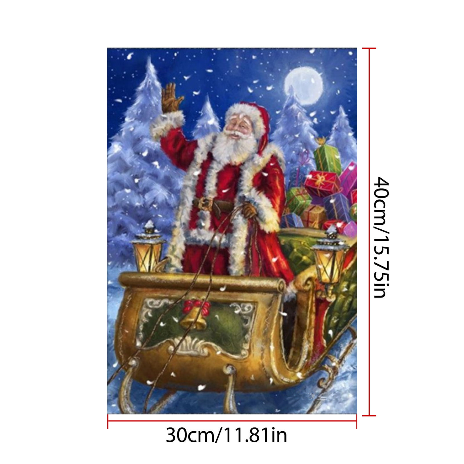 Chiccall Christmas Decorations Clearance,5D Embroidery Paintings Rhinestone  Pasted DIY Diamond Painting Cross Stitch Outdoor Indoor Decor for Xmas  Party 