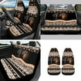 thumbnail image 2 of Jeiento Aztec Car Seat Cover Full Sets Steering Wheel Cover Car Trash Bin Seat Belt Pad Coasters Armrest Cover Handbrake Cover Dachshund Rearview Mirror Cover, Pack of 14 Auto Accessory, 2 of 7