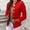 Red, variant on MSJUHEG Winter Coats For Women Blazers For Women Women Long Sleeve Fashion Slim Breasted Short Jacket Small Suit Womens Blazer Red L