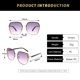 thumbnail image 2 of Gafas de sol de tendencia hueca con personalidad europea y americana de moda, hechas de PC y metal., 2 of 5