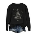 thumbnail image 3 of Sweatshirts for Womens Christmas Fashion Xmas Tree Printed Shirts Christmas Clothing Loose Plus Size Blouses Tops Winter Long Sleeve Crewneck Sweaters Pullover, 3 of 6