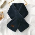 thumbnail image 2 of Dndkilg Womens Cute Lightweight Winter Outdoor Christmas Faux Fur Ladies Mini Short Scarf Fluffy Cozy Neck for Women Neck Scarves for Teen Girls Navy, 2 of 2