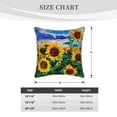 thumbnail image 4 of Kll Landscape With Sunflowers Decorative Throw Pillow Covers Velvet Soft For Couch Sofa Bedroom Living Room Outdoor -16"X16", 4 of 8