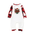thumbnail image 4 of Odeerbi Christmas Pajamas for Family Holiday Long Sleeve Family Christmas Pajamas Matching Sets Infant Casual Printed Top Pants Outfits Loungewear Two-Piece Sleepwear Xmas PJs Set Red, 4 of 4