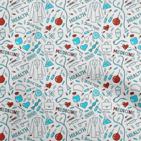 oneOone Cotton Cambric Red Fabric Tool Sewing Fabric By The Yard Printed Diy Clothing Sewing Supplies 56 Inch Wide