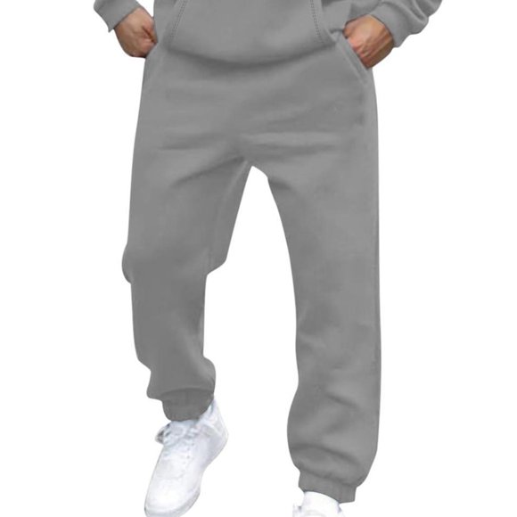 Pisexur Mens Sweatpants 2024 Solid Color Workout Jogging Athletic Pants ​Elastic Waist Drawstring Straight Leg Sweatpants Loose Elastic Bottom Casual Pants with Pockets