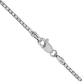 thumbnail image 3 of 14K Solid White Gold 1.5mm Box Link Chain Necklace, 3 of 4