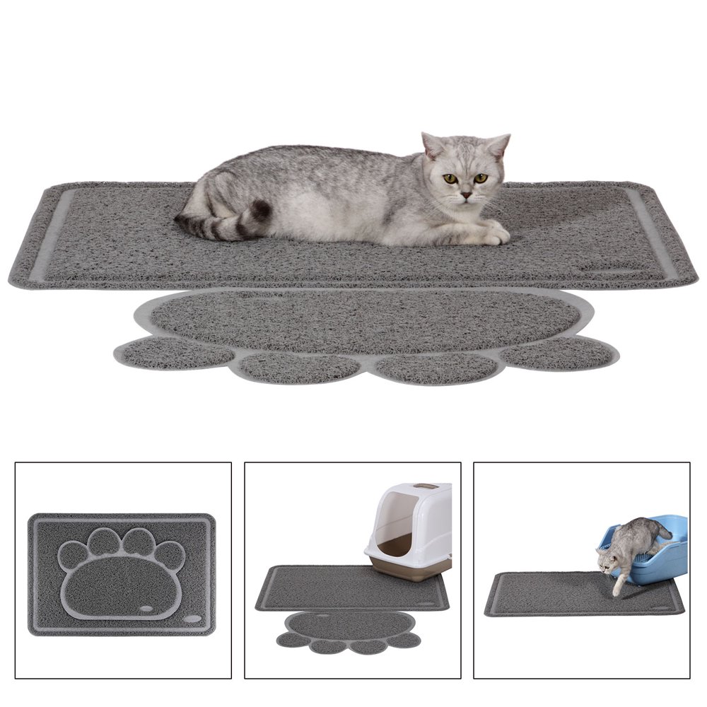 Ollieroo, Premium Cat Litter Mat, Extra Large, Gray