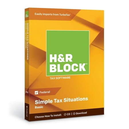H&R Block Tax Software Basic 2018