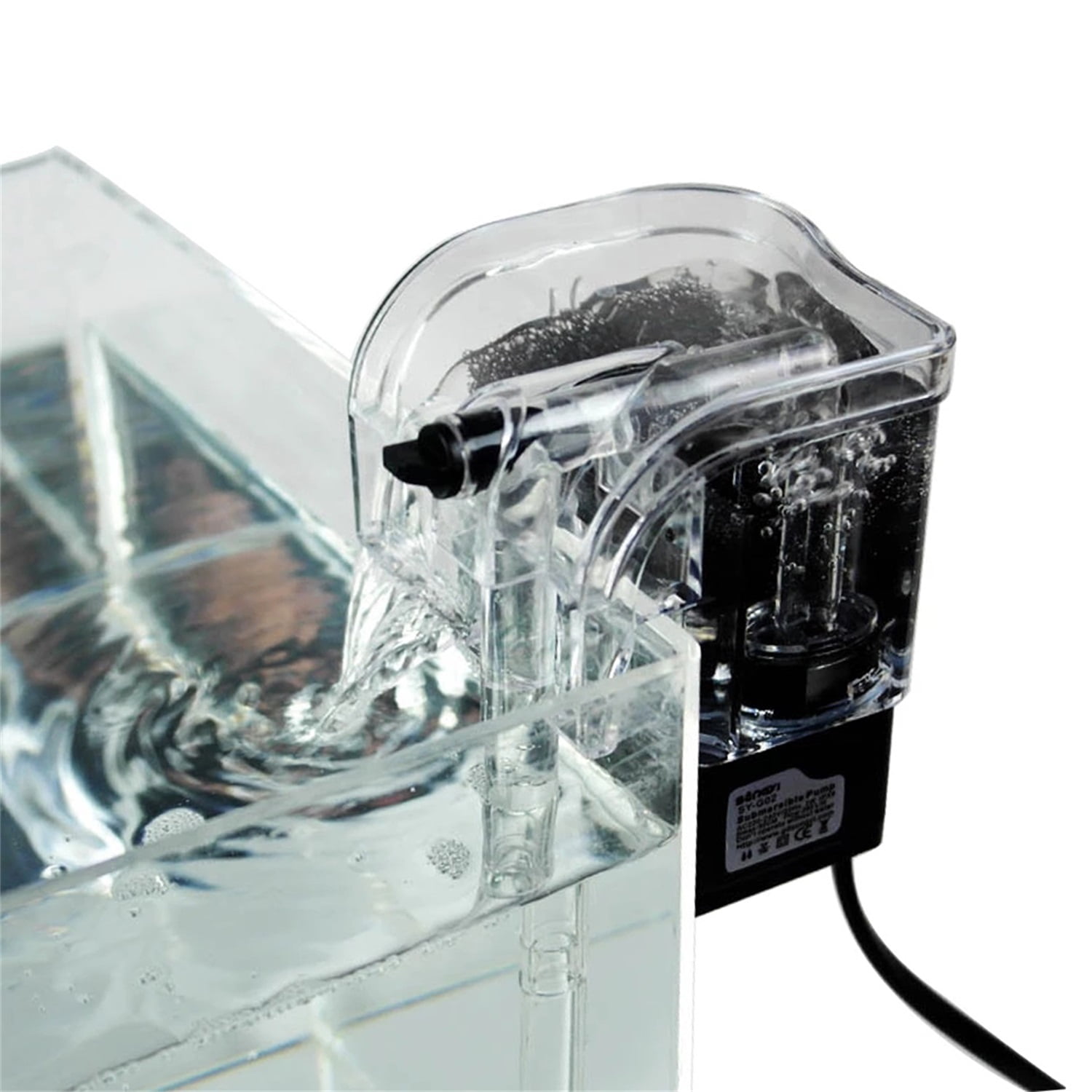 Pefilos 5-10 Gal Aquarium Hang On Filter, Power Waterfall Suspension Oxygen Pump - Submersible Hanging Activated Carbon Biochemical Wall Mounted Fish Tank Filtration Water, Black Pefilos 5-10 Gal Aquarium Hang On Filter, Power Waterfall Suspension Oxygen Pump - Submersible Hanging Activated Carbon Biochemical Wall Mounted Fish Tank Filtration Water, Black