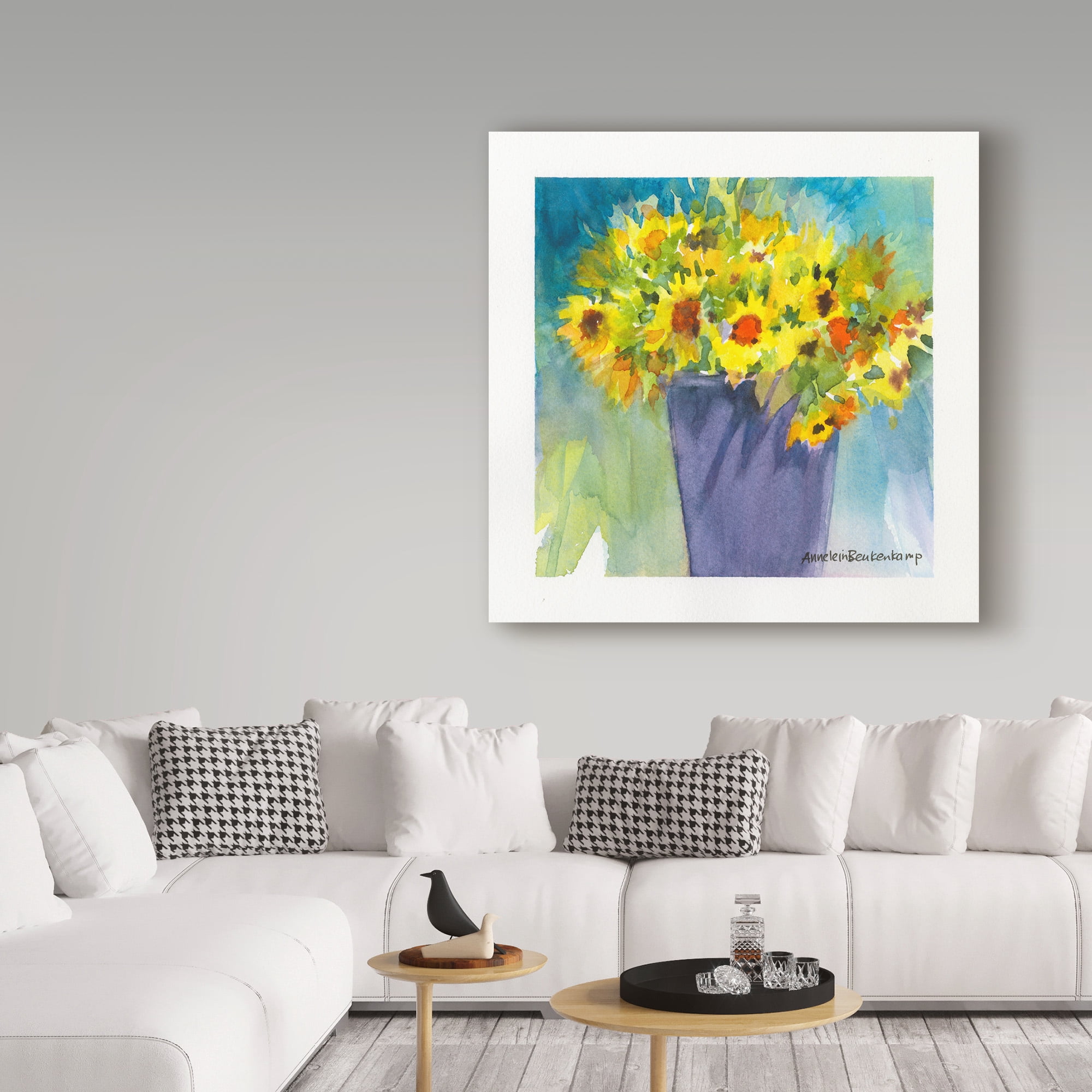 Trademark Fine Art 'Companions Blue Vase' Canvas Art by Annelein Beukenkamp
