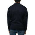 thumbnail image 2 of X RAY JEANS Mens Pattern Block Quarter Zip Sweater, Navy, L, 2 of 6