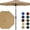 Brown A, variant on EastVita 10FT Outdoor Table Umbrella Portable Sun Shade with Crank Lift Push Button Tilt Shade Umbrellas for Pool Deck Yard Garden Table Tan
