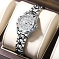 thumbnail image 2 of YZZZJZQL Women Watches Fashion Roman Numeral Analog Quartz Watch Waterproof Luminous Date Stainless Wristwatch, 2 of 4