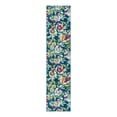 thumbnail image 2 of Unique Loom Bloom Collection Area Rug - Hyacinth (2' 7" x 12' Runner Teal/Ivory), 2 of 6