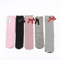thumbnail image 6 of HINTRMENT 1 Pair High Socks for Kids Over the Knee Stretchy Thick Warm Comfortable Cotton Black White 11.8x3.1x0.2in, 6 of 8