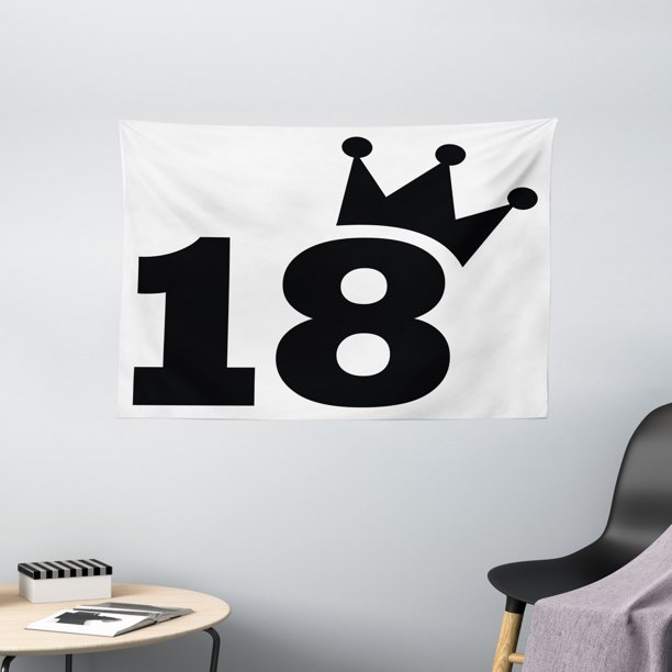 18th birthday decoration tapestry cartoon soccer jersey seem bold 18