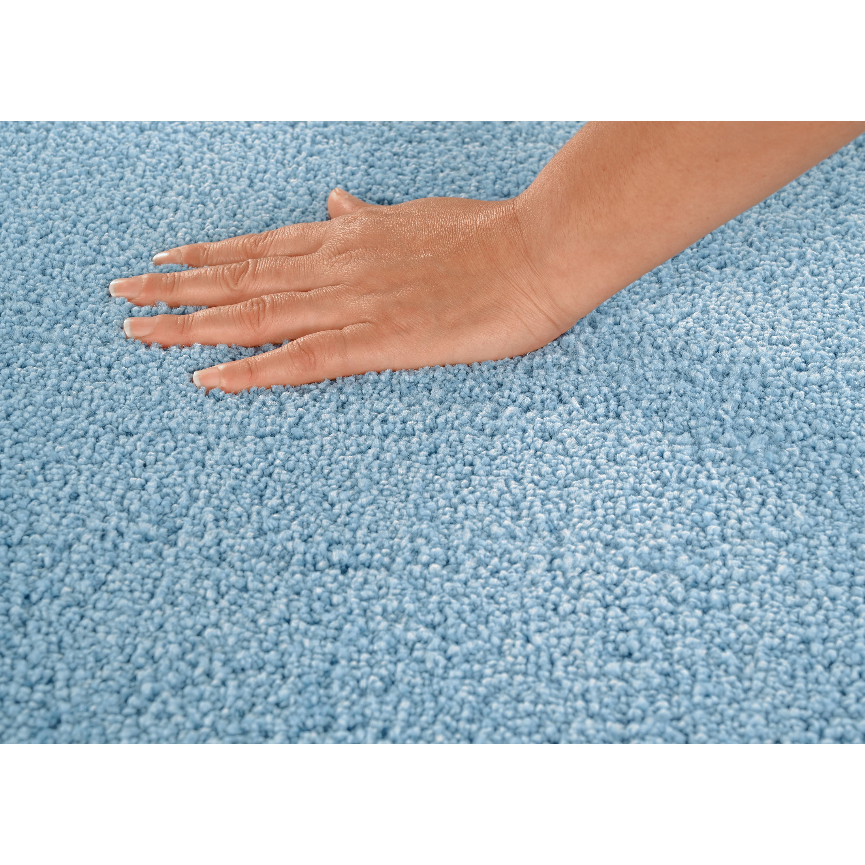 Garland Rug Gramercy Washable Polypropylene Basin Blue Bathroom Carpet, 4' x 6'