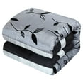 thumbnail image 4 of Lanco Arielle Floral 7-Piece Comforter Bedding Set, Silver/Black/Grey, Bed Size King, 100% Polyester Fill, 4 of 9