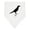 White and Black, variant on Inktastic Country Crow Caw. Silhouette Baby Bandana Bib