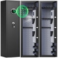 thumbnail image 1 of Gun Safes Gun Safe, 3-5 Gun Quick Access Digital Password for Home Gun and Pistols with LCD Keypad, 3 Adjustable Racks, Long Gun Safe for Guns with LED Light, Alarm System, 1 of 6