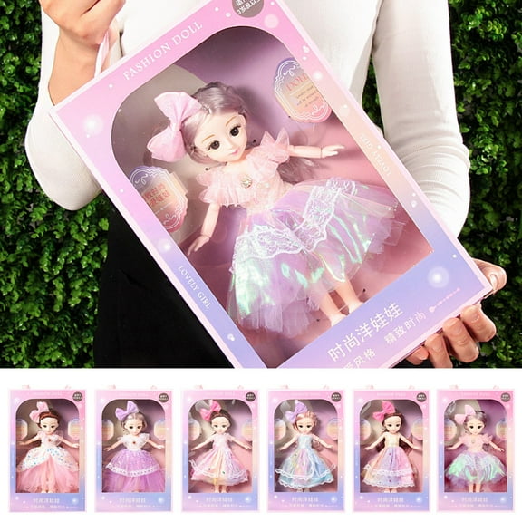 CQCYD Toys under $5 Princess Dolls Playset – Mini Princess Dolls – Role Play Set for Kids with Elegant Dresses, Accessories & Box – Gift for Ages 3 