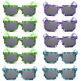 thumbnail image 1 of GFDYREE 10 Pcs Lunettes de Soleil 8 Bits Pixel Protection UV Gamer Adultes Enfants Cadeaux de Fête, 1 of 4