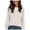 Beige_1, variant on Godom Plus Size Tops for Women Long Sleeve Crewneck Shirts Solid Color T Shirts Plain Basic Tees