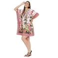 thumbnail image 5 of Oussum Women Plus Size Tunic Short Kaftans Dress Ladies Summer Tunics Online, 5 of 8