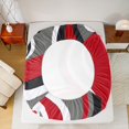 thumbnail image 5 of Homewish Wave Striped Lines Full Size Sheets,Bohemain Geometric Bed Sheets,Red Gray Black Sheet Sets For Teens,Super Cozy Room Decor,4-Piece, 5 of 7