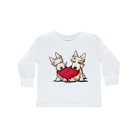 

Inktastic Heartfelt Scottie Duo Gift Toddler Boy or Toddler Girl Long Sleeve T-Shirt