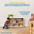 thumbnail image 4 of ECR4Kids 5+5 Cubby and Storage Mobile Tray Cabinet, Classroom Furniture, Natural, 4 of 10