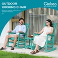 thumbnail image 5 of Ciokea Outdoor Rocking Chair HDPE Oversize Porch Rocker Chair All-Weather for Patio Garden Backyard Lake Blue, 5 of 8