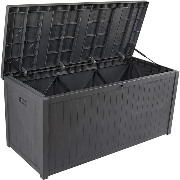 Outdoor Deck Storage Box Patio, Large Outdoor Storage Bin For Cushions