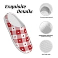 thumbnail image 5 of KLL Plaid Heart Pattern Adult Unisex Cozy Slippers,Fuzzy Slip-on Slippers TPR Sole Slippers Comfort Plush Home Footwear for Indoor & Outdoor-11, 5 of 7