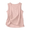 thumbnail image 3 of Womens Clothes Kelon Womens 2026 Summer V Neck Tank Tops Cotton Linen Sleeveless V Neck Blouses Travel Vacation Clothes, S, 3 of 3
