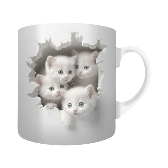 Birdeem White Coffee Mugs, Coffee Cup Ceramic White Cup Office Coffee Cup Gift Lens Coffee Cup, White Coffee Cups