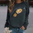 thumbnail image 2 of Camisas de mujer con estampado gráfico de manga larga con cuello redondo, sudadera, suéter, tops cómodos Fridja  hkj1996, 2 of 4