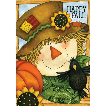 Hummingbird Haven Scarecrow Smile Flag, Small