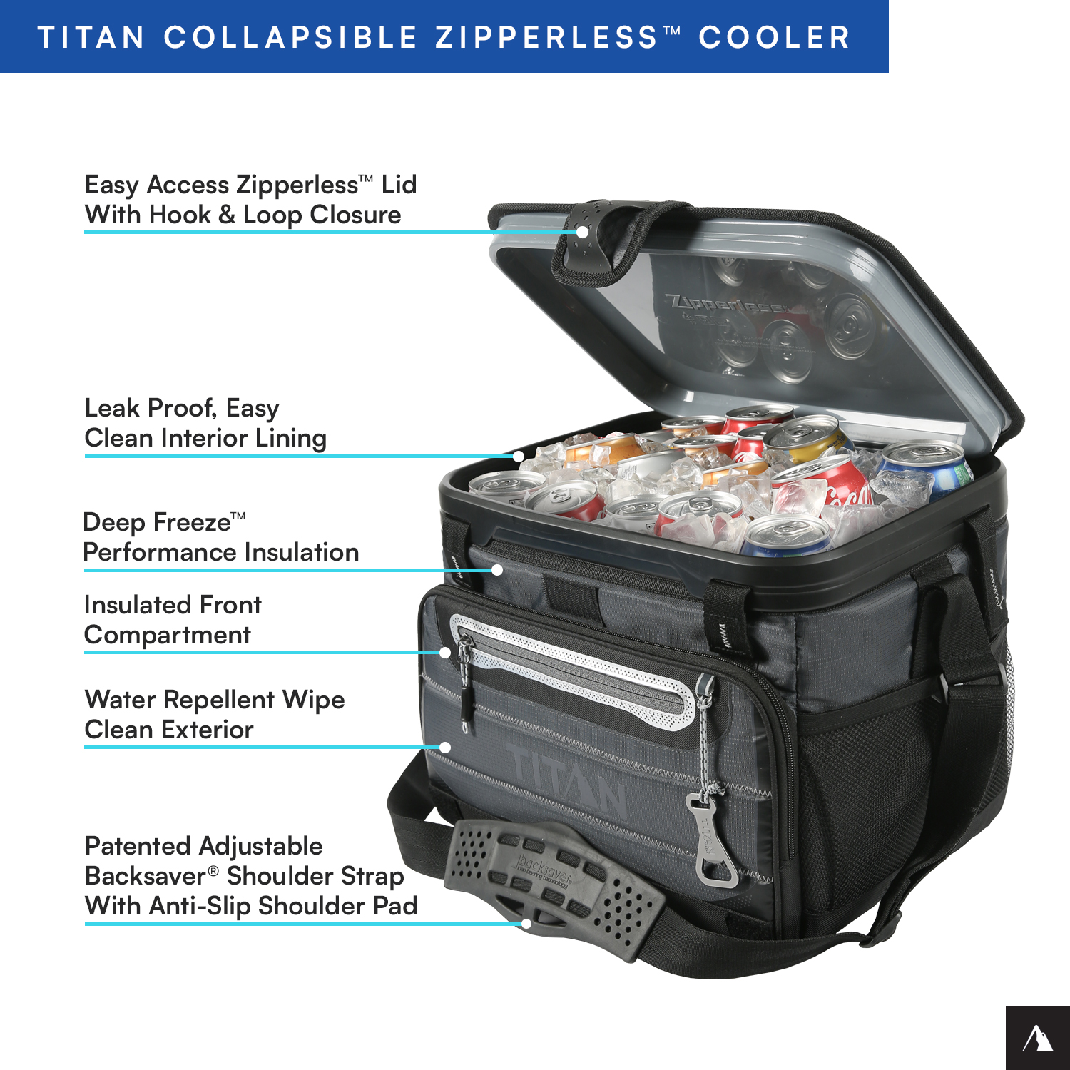 Titan by Arctic Zone Collapsible Soft Cooler, 40 Can, 27 qt photo 5