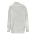 thumbnail image 5 of Qulqfy Womens Tunic Sweaters White Cowl Neck Cozy Pullover Sweater Trendy Knit Long Sleeve Shirts Tops for Women, 5 of 6