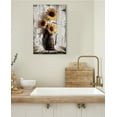 thumbnail image 7 of VELVET Sunflower Pictures Farmhouse Wall Art: Rustic Sunflower Paintings Canvas Wall Art for Kitchen,Yellow Sunflowers Vintage Poster Hanging Country Wall Decor for Home Living Room 16x20inch Framed, 7 of 7