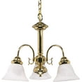 thumbnail image 1 of NUVO 60/186 Three Light Chandelier, 20 in, Brass-Polished/Cast, 1 of 1